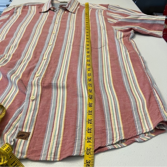 Boston Traders Mens Button Down Shirt Sz 2XT Striped Short Sleeve Multicolor - Picture 7 of 7